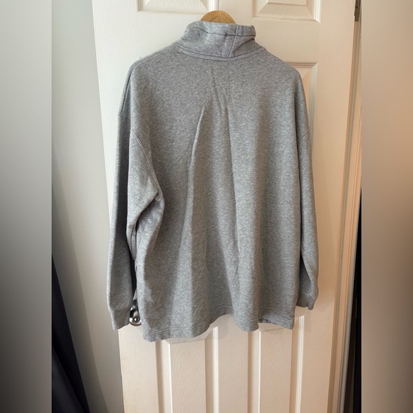 Nike women’s grey club fleece oversized mock neck sweater large fits XL-xxl - Picture 4 of 12